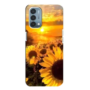Чехол с Цветами для OnePlus Nord N200 5G (DE211) (поле подсолнухов)