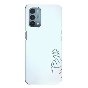 Чехлы (Знак сердечка) на OnePlus Nord N200 5G (DE211) (Сердце на голубом)