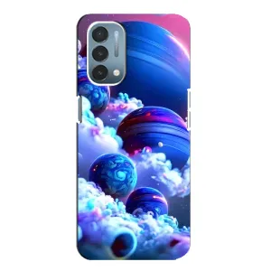 Чехлы КОСМОС для OnePlus Nord N200 5G (DE211) (Синие планеты)