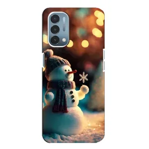 Чехлы на Новый Год OnePlus Nord N200 5G (DE211) (Снеговик праздничный)
