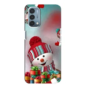 Чехлы на Новый Год OnePlus Nord N200 5G (DE211) (Снеговик в шапке)
