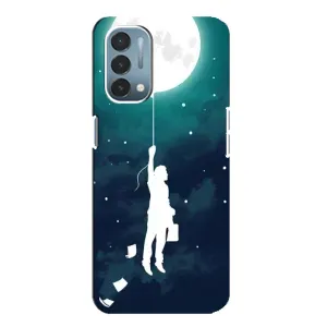 Чехол (ТПУ) с планетами на OnePlus Nord N200 5G (DE211) (To The moon)