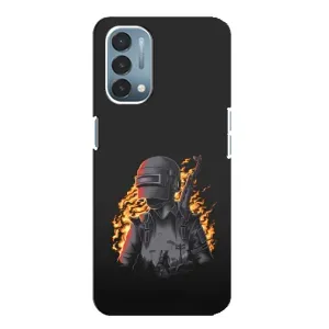 Силиконовый чехол с картинкой "Герой Pubg" на OnePlus Nord N200 5G (DE211) (В огне)