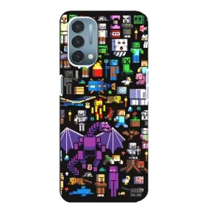 Чехол майнкрафт для OnePlus Nord N200 5G (DE211) (Все персонажи)
