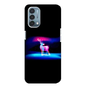 Силиконовый бампер с картинкой животных для OnePlus Nord N200 5G (DE211) (Яркий олень)
