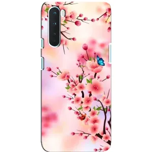 Чехол с принтом САКУРЫ на OnePlus Nord (Бабочки на сакуре)