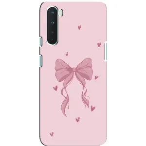 Чохол банти для OnePlus Nord (Бант на рожевому)