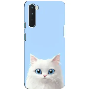 Чехол на тематику: Коты для OnePlus Nord (Белый кот)