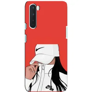 Силиконовый Чехол на OnePlus Nord с картинкой Стильных Девушек (Девушка Nike)