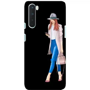 Чехол с картинкой Модные Девчонки OnePlus Nord (Девушка со смартфоном)