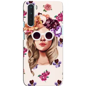 Чехол с картинкой Модные Девчонки OnePlus Nord (Девушка в очках)