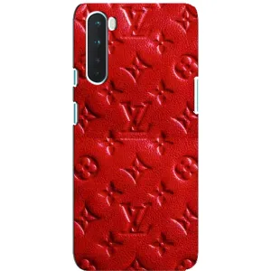 Текстурный Чехол Louis Vuitton для ВанПлас Норд (Красный ЛВ)