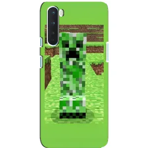 Чехлы для OnePlus Nord (Персонажи Майн Крафт) (Крипер 2)