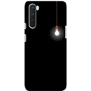 Чехол с картинками на черном фоне для OnePlus Nord (Лампочка)