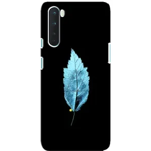 Чехол с картинками на черном фоне для OnePlus Nord (Листочек)