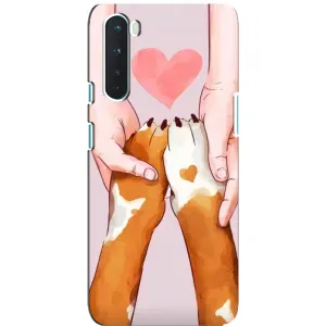 Чехол (ТПУ) Милые собачки для OnePlus Nord (Любовь к собакам)