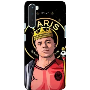 Чехол (TPU) с Футболистом на OnePlus Nord (Mbappe King)
