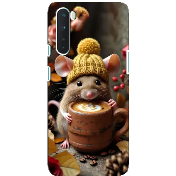 Чехол с рисунком «Мышка с кофе» для OnePlus Nord Чехол с рисунком «Мышка с кофе» для OnePlus Nord