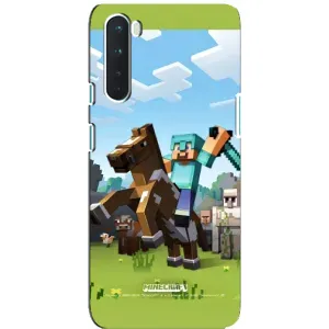 Чехлы для OnePlus Nord (Персонажи Майн Крафт) (На коне)
