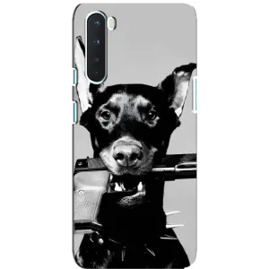 Чехол ДОБЕРМАН для OnePlus Nord (Опасный доберман)