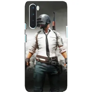 Силиконовый чехол с картинкой "Герой Pubg" на OnePlus Nord (Пабг)