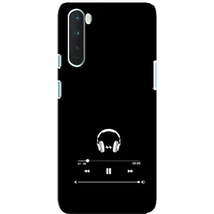Чехол с картинками на черном фоне для OnePlus Nord (Плеер)
