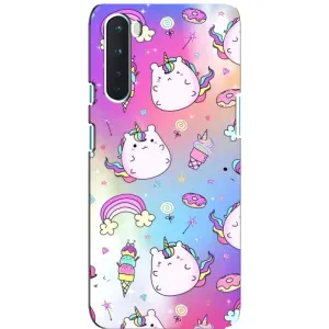 Чохол Unicorn на OnePlus Nord (Веселка і Єдинорог)