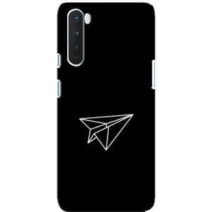 Чехол с картинками на черном фоне для OnePlus Nord (Самолетик)