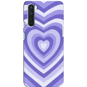 Чехлы с тематикой "Маленькие Сердечки" на OnePlus Nord (Сердце фиолет)