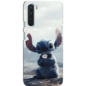 Чехол с рисунком Стич для OnePlus Nord (Стич с цветочком)