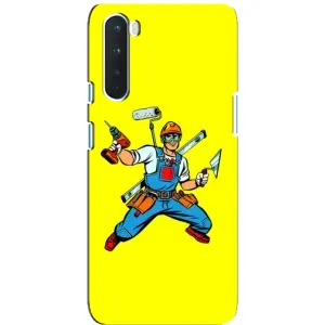 Силиконовый бампер (Работники) на OnePlus Nord (Строитель)