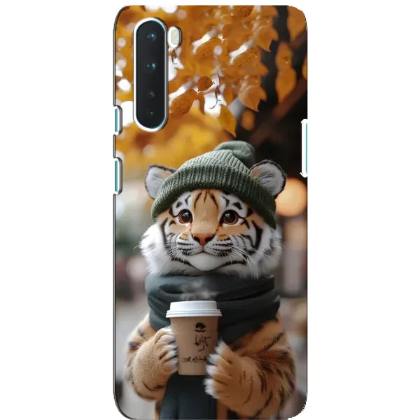 Чехол с рисунком «Тигр с кофе» для OnePlus Nord Чехол с рисунком «Тигр с кофе» для OnePlus Nord