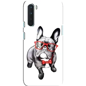 Бампер для OnePlus Nord с картинкой "Песики" (В очках)