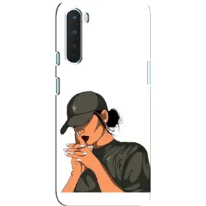 Силиконовый Чехол на OnePlus Nord с картинкой Стильных Девушек (В зеленом)
