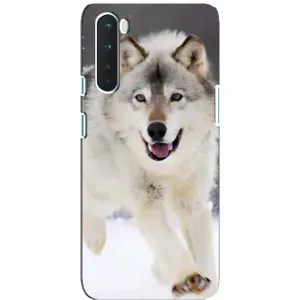 Чехол с Волком на OnePlus Nord (Волк на снегу)