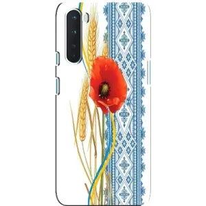 Силиконовый Чехол на OnePlus Nord с картинкой Вышиванки (Вышиванка с цветком)
