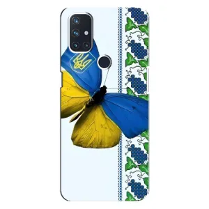 Чехол с Украинской символикой на ВанПлас Норд 10 (5G) (Бабочка)