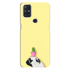Бампер для OnePlus Nord 10 5G з картинкою "Песики" (Кактус на голові)