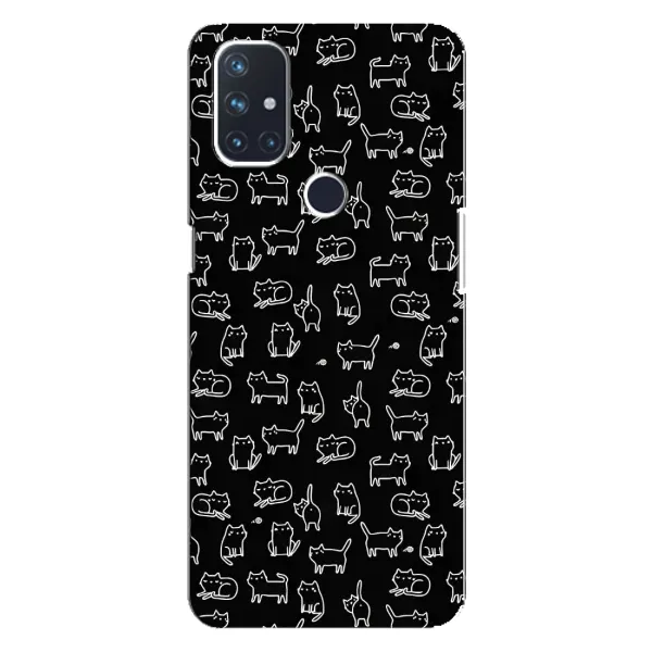 Чехол с рисунком «Котики на черном» для OnePlus Nord 10 5G Чехол с рисунком «Котики на черном» для OnePlus Nord 10 5G