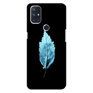 Чохол з картинками на чорному фоні для OnePlus Nord 10 5G (Листя)