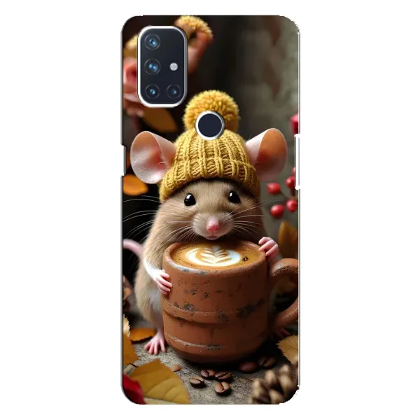 Чехол с рисунком «Мышка с кофе» для OnePlus Nord 10 5G Чехол с рисунком «Мышка с кофе» для OnePlus Nord 10 5G