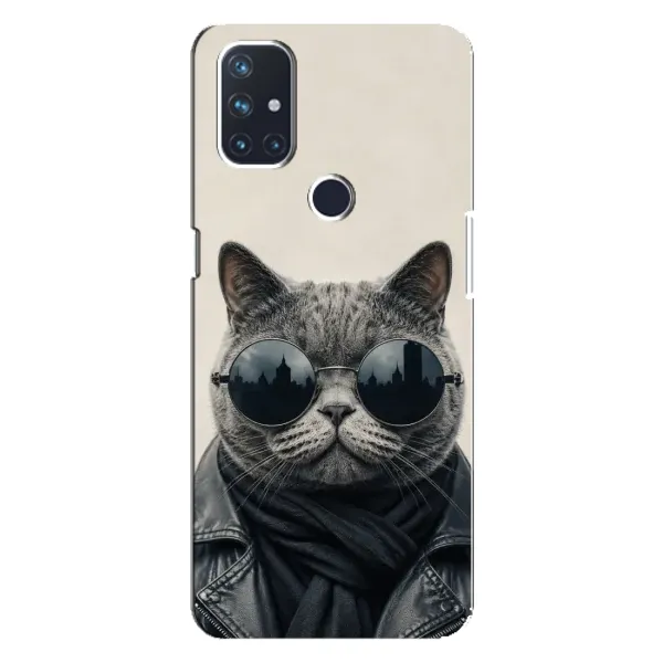 Чехол с рисунком «Модный кот» для OnePlus Nord 10 5G Чехол с рисунком «Модный кот» для OnePlus Nord 10 5G