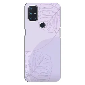 Чехол цветочный дизайн для OnePlus Nord 10 5G (Монстера фиолетовая)