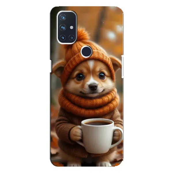 Чехол с рисунком «Собачка с кофе» для OnePlus Nord 10 5G Чехол с рисунком «Собачка с кофе» для OnePlus Nord 10 5G