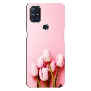 Чехлы с картинкой (Тюльпаны) на ВанПлас Норд 10 (5G) (Розовые тюльпаны)