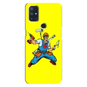 Силиконовый бампер (Работники) на OnePlus Nord 10 5G (Строитель)