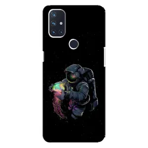 Силиконовый Чехол с принтом "Космонавты" на OnePlus Nord 10 5G (В руках земля)