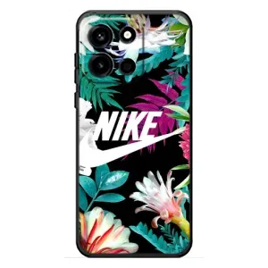Силіконовый Чохол на OnePlus Turbo 6 з картинкою НАЙК (Квітковий Nike)
