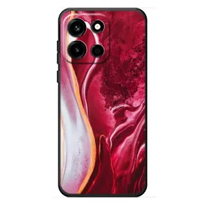 Чехол с рисунком «Красный мрамор» для OnePlus Turbo 6