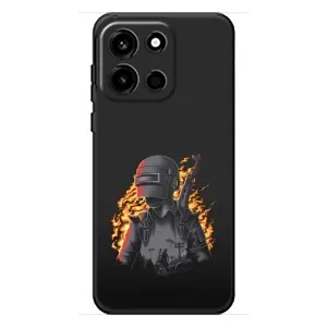 Силиконовый чехол с картинкой "Герой Pubg" на OnePlus Turbo 6 (В огне)